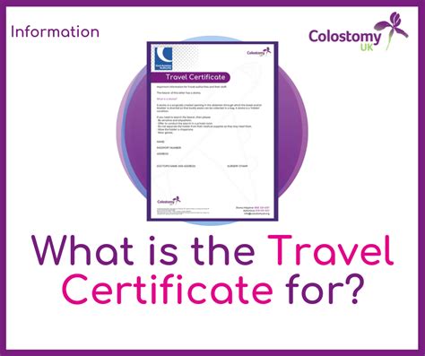 colostomy uk travel certificate.